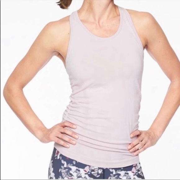 Athleta Speedlight Racerback Tank Top,
Soft Lilac with glitter stitching - Picture 2 of 5